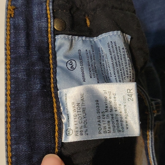 AG Adriano Goldschmied the stilt mid rise dark wash cigarette jeans size… - Picture 7 of 7